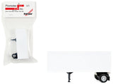 27ft SingleAxle Trailer (No Converter Dolly) White 1/87 (HO) Plastic Model by Promotex