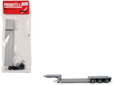 3Axle DoubleDrop Flatbed Trailer Silver Top 1/87 (HO) Plastic Model by Promotex