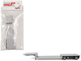 Spread Axle DoubleDrop Flatbed Trailer Silver Top 1/87 (HO) Plastic Model by Promotex