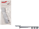 48ft 3Axle Drop Deck Trailer with Chrome Wheels and Silver Top 1/87 (HO) Plastic Model by Promotex