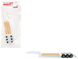 3Axle Heavy Equipment Lowboy Trailer White 1/87 (HO) Plastic Model by Promotex