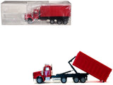 Peterbilt 367 RollOff Dump Truck Red with Red Box 1/87 (HO) Plastic Model Car by Promotex