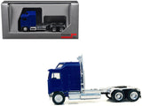 Kenworth K100 with 1Bar Grill and XLong Chrome Chassis Blue 1/87 (HO) Plastic Model Car by Promotex