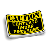 Contents Under Pressure Hard Hat Decal