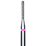 DIAMOND NAIL DRILL BIT, ROUNDED "CYLINDER", RED, HEAD DIAMETER 1.4/8MM (FA30R014/8) - STALEKS™