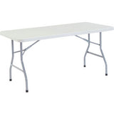 Interion® Plastic Folding Table 30 X 60 White