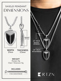 Black Onyx Shield Pendant Necklace