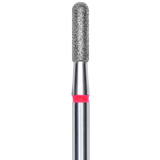 DIAMOND NAIL DRILL BIT, ROUNDED "CYLINDER", RED, HEAD DIAMETER 2.3/8MM (FA30R023/8) - STALEKS™