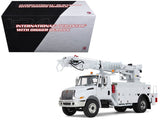 International DuraStar Truck with Digger Derrick Body Altec White 1/34 Diecast Model by First Gear