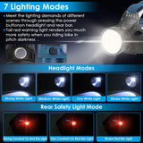 100000LM LED 7 Lighting Modes Rechargeable Headlights