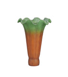 3W X 5H Amber/Green Pond Lily Shade