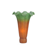 3W X 5H Amber/Green Pond Lily Shade