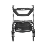 Nitro Sprint Rollator Rolling Walker, Hemi Height, Black