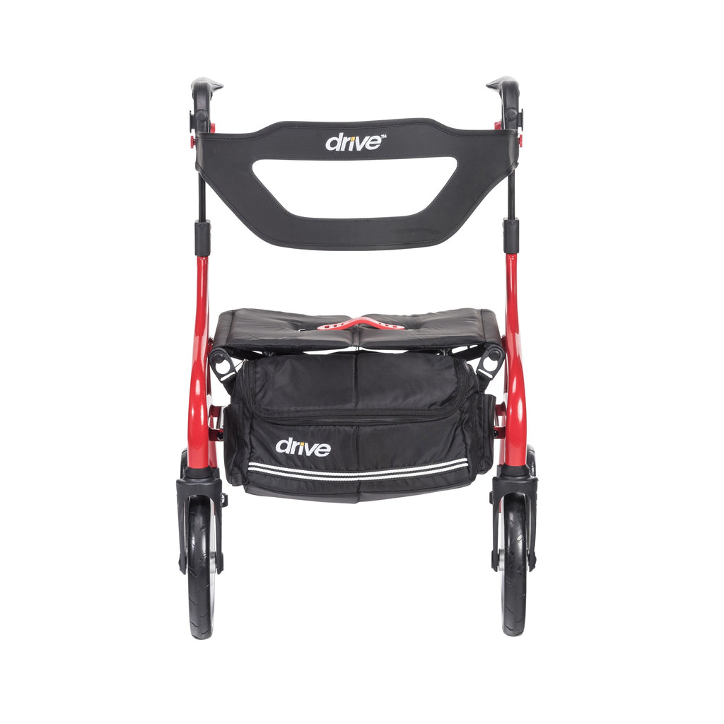 Nitro Sprint Rollator Rolling Walker, Hemi Height, Red