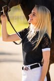 Short Sleeve Lace shirt- Black