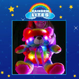 Rainbow Lites Teddy Bear Glow Plush LED Night Light Up Stuffed Animal 2 Pack Set (16 inch)