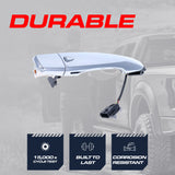 Exterior Door Handle Chrome Replacement for Nissan Murano (2015-2024), Rogue (2014-2024) OE Part # 80640-4BA1C, 80640-4BA0B | Front Right Passenger Side w/o Keyhole