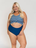 Navy Stripe Knotted One-Piece