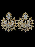 DJET97 Subhana gold plated chandbali earrings tika set -clear ( READY TO SHIP )
