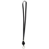 Advantus Lanyard with Retractable ID Reel LANYARDS,W/ ID REEL,BK (Pack of2)