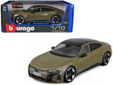 2022 Audi RS etron GT Dark Green with Sunroof 1/18 Diecast Model Car by Bburago