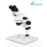 VIsion Scientific VS-1AE Binocular Zoom Stereo Microscope, 10x Widefield Eyepiece, 0.7X-4.5X Zoom Range, 7X-45x Magnification Ra