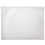 Jumbo Legal Zipper File Folder Pvc Waterproof White Document Bag 390X295Mm Pack Of 10