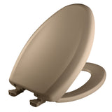 Bemis Residential Elongated Plastic Toilet Seat, Sand