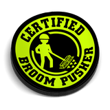 Broom Pusher Hard Hat Decal