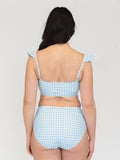 Sky Gingham High-Waist Bottom