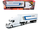 Volvo VN780 Truck with Dry Van Trailer White Long Haul Truckers Series 1/32 Diecast Model by New Ray