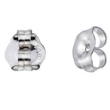 14K Solid White Gold Earring Backs Medium