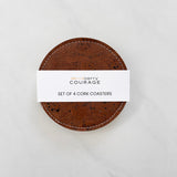 SET OF 4 CORK COASTERS