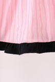 Pink ghost applique stripe dress