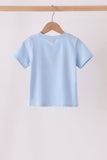 Blue ghost embroidery top