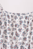 Teal floral mom dress