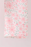 Pink floral bow pants set