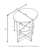 Furinno Jaya Oval End Table, French Oak Grey/Black