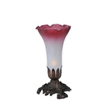 8H Pink/White Pond Lily Accent Lamp