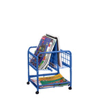 School Specialty Metal Mobile Big Book Browser With 3 Shelves, Blue