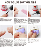 Clara Color - Full Cover Gel Tips - #03 Medium Stiletto 550pcs