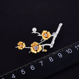 Flower Pin with Pearl