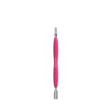 Manicure Pusher With Silicone Handle "Gummy" UNIQ 10 TYPE 5 (Narrow Rounded Pusher + Wide Blade) PQ-10/5- STALEKS