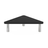 Furinno Turn-N-Tube Corner Monitor Riser Stand, Americano, Stainless Steel Tubes