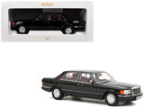 1991 MercedesBenz 560 SEL Type W126 Black with Red Interior 1/18 Diecast Model Car by Norev