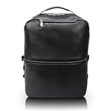 U Series | EAST SIDE | 17 Leather, 2in1, Laptop & Tablet, Convertible Travel Backpack & CrossBody Black