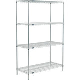 Nexel® 4 Shelf Poly-Z-Brite® Wire Shelving Unit Starter 42W X 18D X 74H