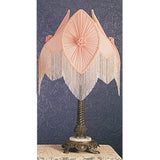 28H Fabric & Fringe Pink Pontiff Table Lamp