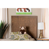 Baxton Studio Patwin Modern And Contemporary Transitional Ash Walnut Finished Wood Twin Size Headboard