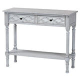 Baxton Studio Gellert Classic And Traditional Grey Finished Wood 2-Drawer Console Table